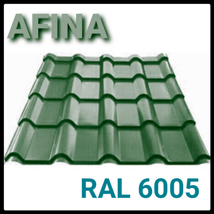 Металочерепиця AFINA 0,45 мм PEMA RAL 6005 Словаччина - Зображення 2