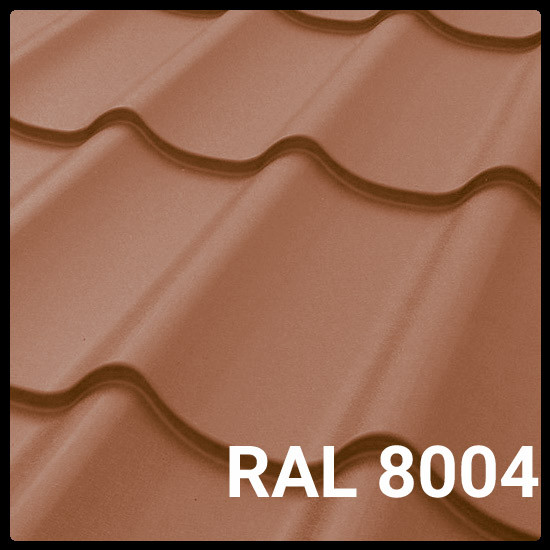 Металочерепиця Rauni RAL 8017 (коричнева) PE 0,45 Standart - Зображення 2