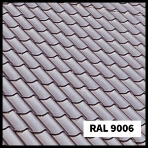 Металочерепиця Rauni Premium ⁇ RAL 9006 ⁇ PE 0,45 мм ⁇ Юж.Корея ⁇