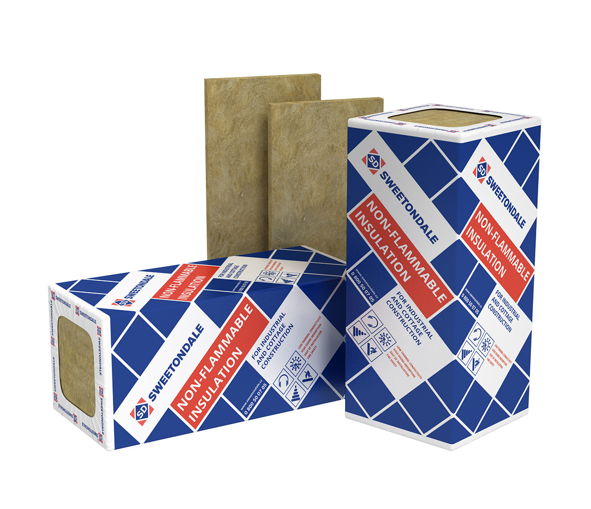 Базальтовий утеплювач ТЕХНОРУФ — 45 (100 мм) 1.44 м2/упк Sweetondale — (Техноніколь) - Зображення 2