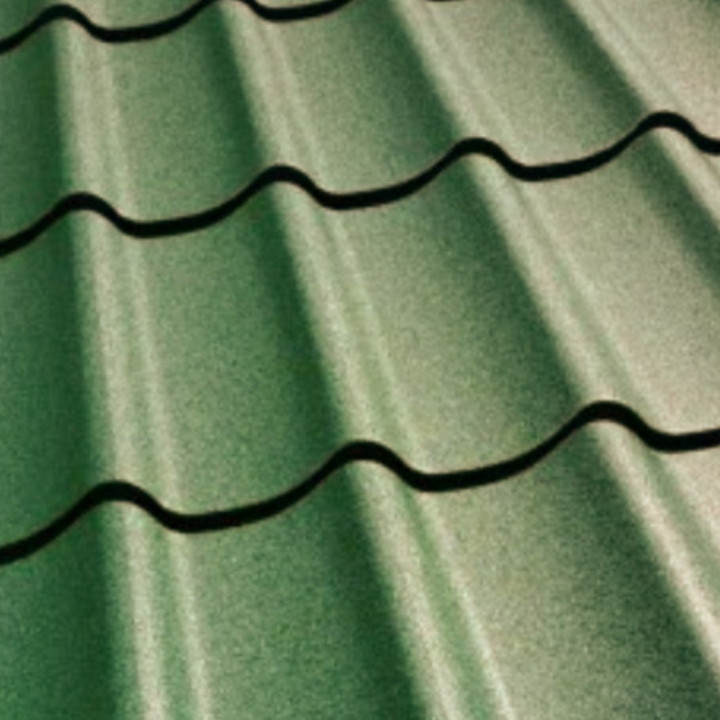 Металочерепиця ArcelorMittal (Арсенал) RAL 6005 / 0,5 мм / PEMA / Zn-200 - Зображення 2