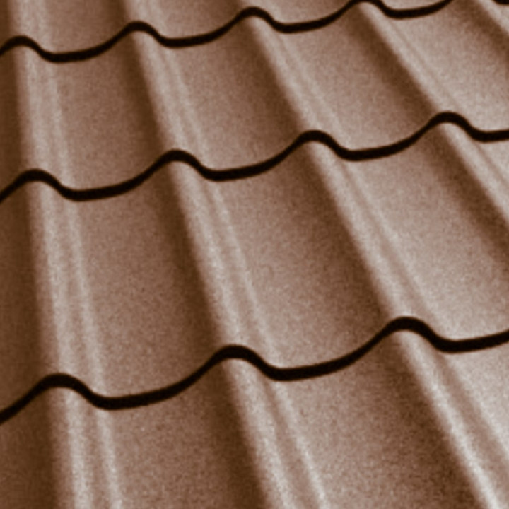 Металочерепиця ⁇ Арсенал Центр ⁇ 0,45 мм RAL 8017 (коричневий мат) Італія. - Зображення 2