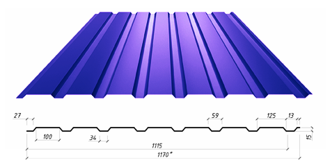 Профнактил ПС 15 • RAL 8017 • Matt • 0,5 mm • ARSELOR MITTAL • Польща • - Зображення 9