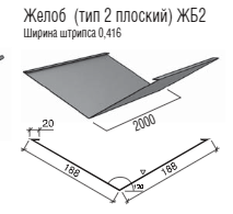 Ендова 0,45 мм МАТ — RAL 3005 Бордовий - Зображення 7