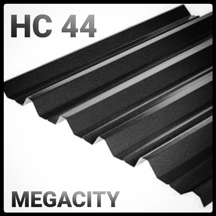 Профнактил НС-44 ⁇ RAL 9005 МАТ ⁇ 0,45 мм ⁇ SeaHSteel ⁇