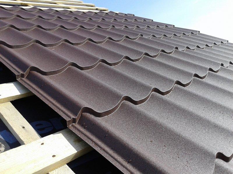 Металочерепиця Атланти 0,45 мм RAL 8017 , лист - 500 мм - Зображення 6