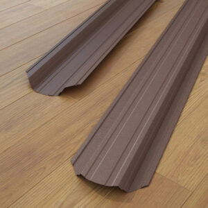 Трапецієподібний штакетник 113 мм двосторонній коричневий.