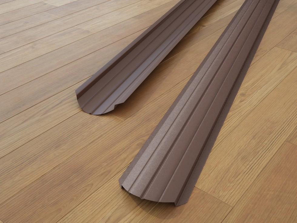 Металевий штакетник 0,5 мм напівкруглий Ral 3005 ( Двосторонній матовий) - Зображення 3