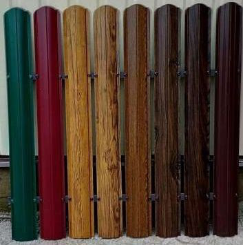 Металевий штакетник 0,5 мм напівкруглий Ral 3005 ( Двосторонній матовий) - Зображення 4