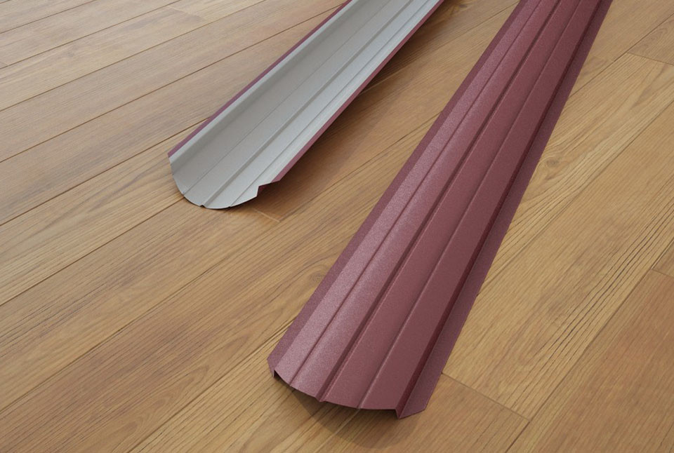 Металевий штакетник 0,5 мм напівкруглий Ral 3005 ( Двосторонній матовий) - Зображення 6