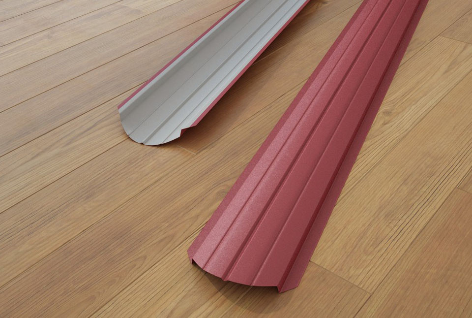 Металевий штакетник 0,5 мм напівкруглий Ral 3005 ( Двосторонній матовий) - Зображення 7