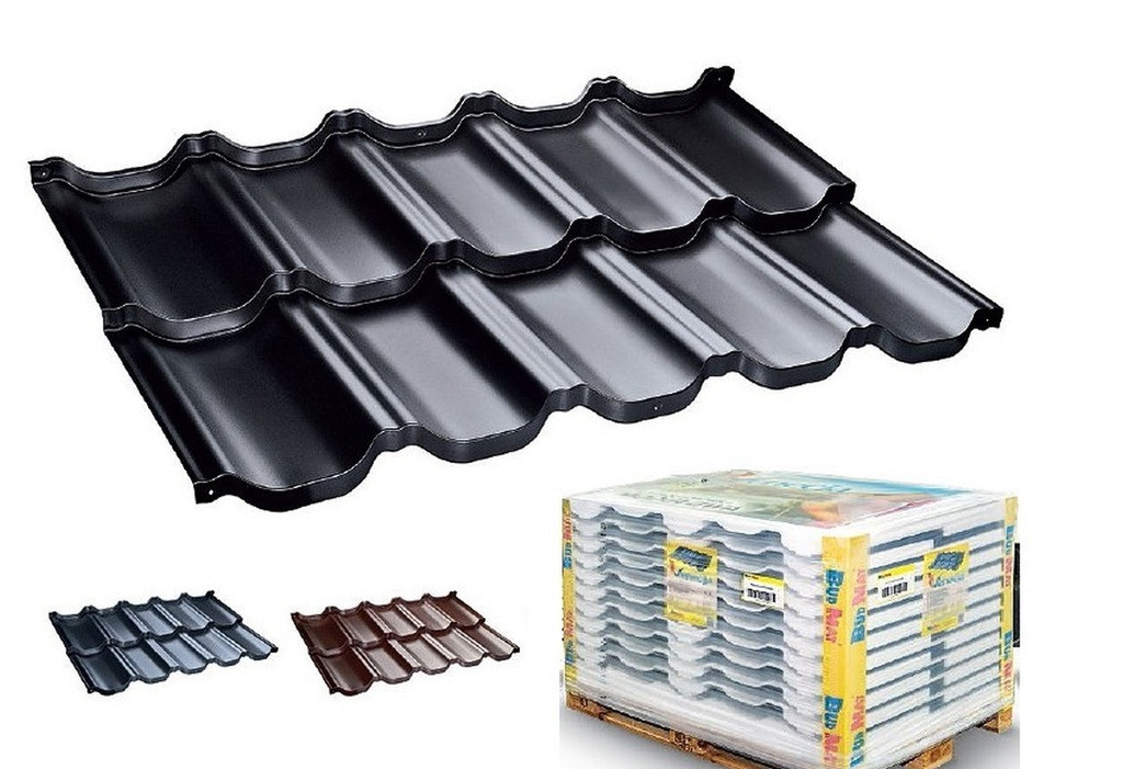 Модульна черепиця Venecja Венеція X-matt 0.5 мм Колір No 384-коричневий - Зображення 8