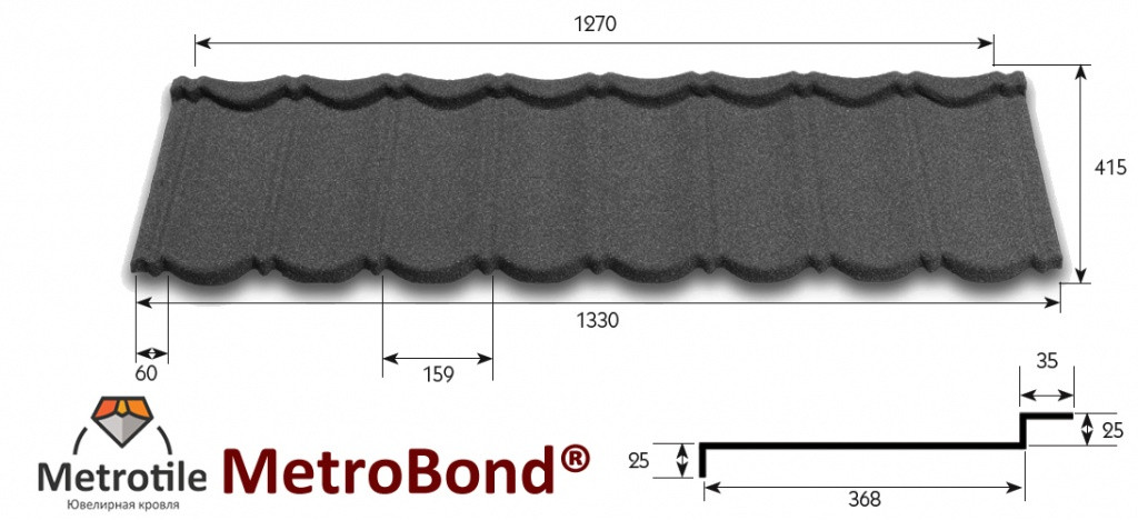 Композитна черепиця Metrotile (Метротайл) Red - Зображення 10
