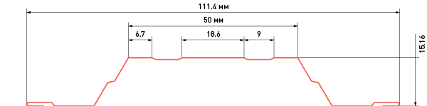 Dahservise трапецієподібний штакетник (113 мм*50 см) темно-сірий глянець 0.45 мм, RAL 7024. - Зображення 2