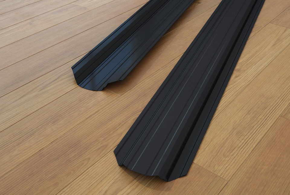 Dahservise трапецієподібний штакетник (113 мм*50 см) темно-сірий глянець 0.45 мм, RAL 7024. - Зображення 3