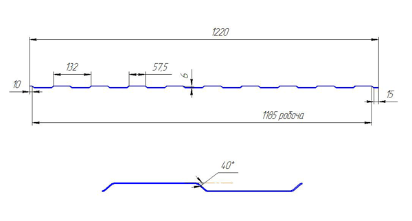 Профнактил НВН з 8 під дерево золотий дуб 0.4 мм - Зображення 2