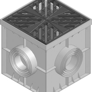 Точечний дренаж HAURATON Recyfix Point 30/30 (300х 300х 300), PE-PP (сірий) з пластик. корзиною для сміття, гідрозатвором та