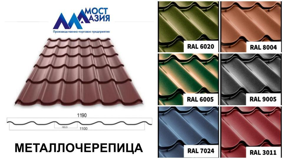 Металочерепиця Містазія 0,45 мм RAL 8019 МАТ - Зображення 4