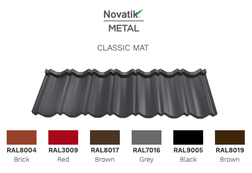 Модульна черепиця Novatik Metal Classic Duo МАТ (2-модульний) ArcelorMittal, 0,5 мм - Зображення 2