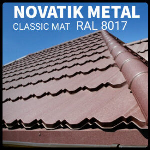Модульна черепиця Novatik Metal Classic Duo МАТ (2-модульний) ArcelorMittal, 0,5 мм RAL 8017