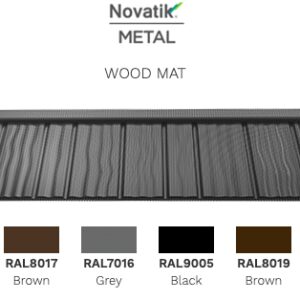 Модульна черепиця Novatik Wood МАТ — Voestalpine 0,5 мм (Австрія)