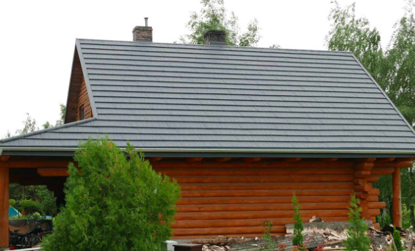 Модульна черепиця Novatik Wood МАТ — Voestalpine 0,5 мм (Австрія) RAL 7016 - Зображення 5