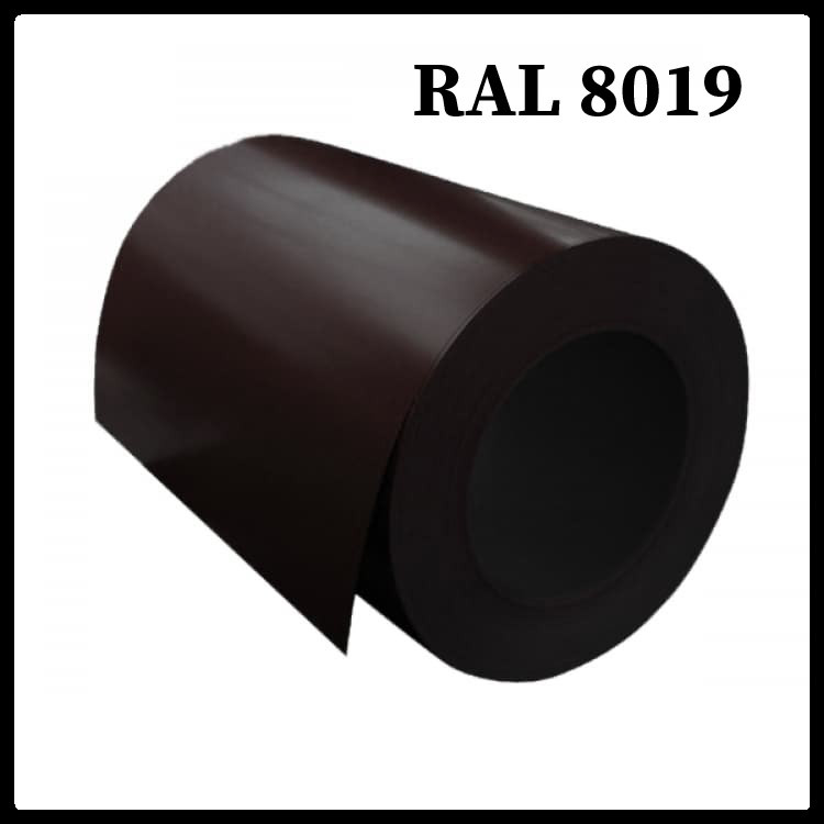 Рулони оцинковані 0,45 мм із глянсовим полімерним покриттям "Модуль Україна" RAL 8019 - Зображення 2