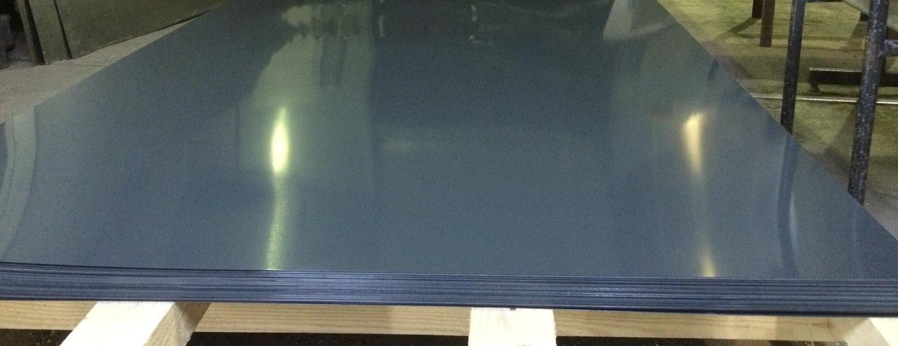 Гладкий лист 0,5 мм "Модуль Україна" Глянець RAL 7024 - Зображення 4