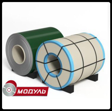 Рулони оцинковані 0,45 мм із глянсовим полімерним покриттям "Модуль Україна" RAL 8019 - Зображення 7