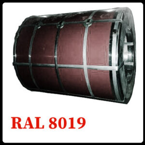 Сталь у рулонах/SeAH Steel/оцинкована з полімерним покриттям AKZO NOBEL (Юж.Корея) 8019 темно коричневий