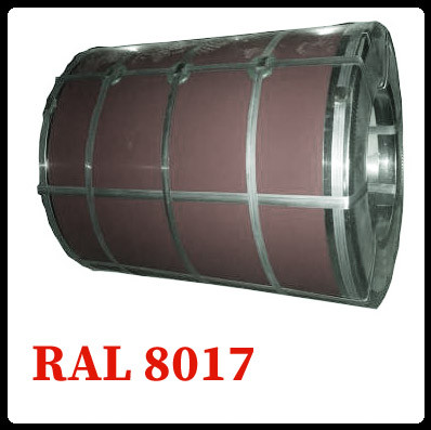 Рулонна сталь — гладкий лист із полімерним покриттям 0,5 мм 8017