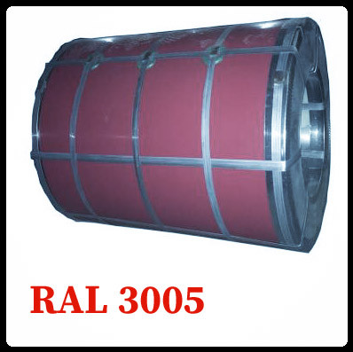Сталь у рулонах/SeAH Steel/оцинкована з полімерним покриттям AKZO NOBEL (Юж.Корея) 3005 червоне вино - Зображення 2