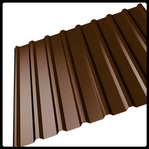 Профнастил Т 20 0,45 мм/RAL 8017 (Коричневий)/RANTECH - Зображення 2