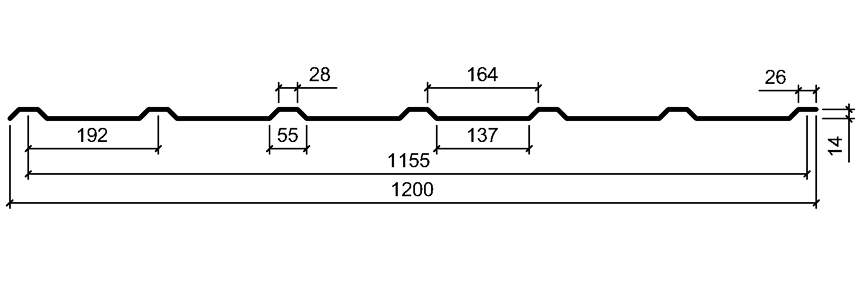 Профнастил С-15 з мікрорибером 0.4 мм RAL 9006 Rogo Китай - Зображення 9