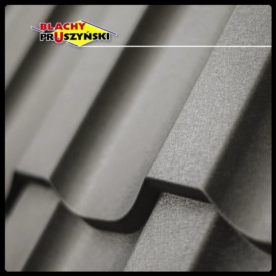 Металочерепиця REN ⁇ 0,5 мм ⁇ RAL 7024 ⁇ PEMA ⁇ Blachy Pruszynski ⁇
