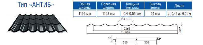 Металочерепиця RAL 8017 ⁇ 0,45 мм ⁇ Китай ⁇ - Зображення 8