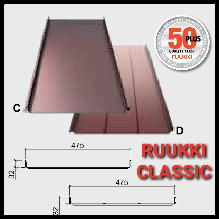 Ruukki Classic RM •фальцева покрівля • RR - Зображення 3