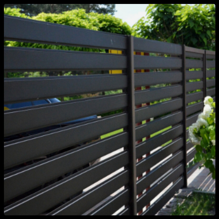 Забір "EVOMET" — РАНЧО RAL 8017 (Коричневий — однобічне заповнення) - Зображення 2