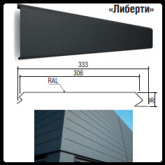 Фасадні панелі "Ліберті" RAL 6005 зелений 0,45 мм Китай - Зображення 6