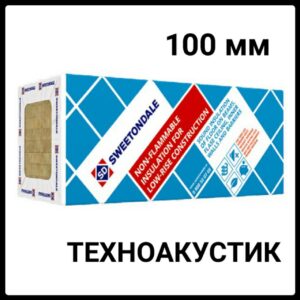 ⁇  Техноакустик 100 мм (1200х600) 2.88м2/упк  ⁇  Базальтова шумоізоляція