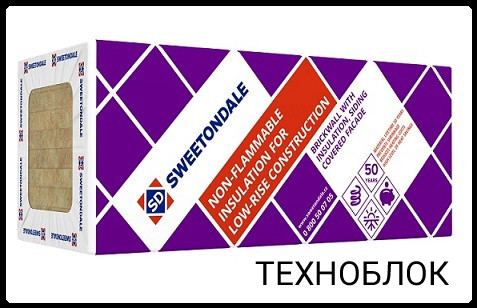 Базальтовий утеплювач ⁇ Техноблок Стандарт ⁇ 100 мм ⁇ 2.88 м2/упк ⁇ Sweetondale ⁇ Техноніколь - Зображення 10