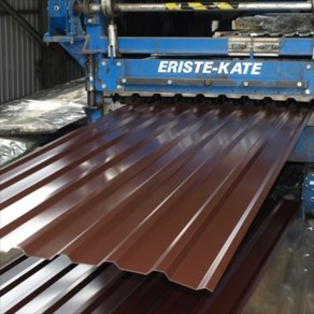 Профнактил для забору двосторонній коричневий Т 18 завтовшки 0,45 мм - Зображення 5