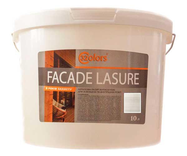 Фарба-лазур для дерева фасадна побутова 32 COLOR 10 л Білий Дуб