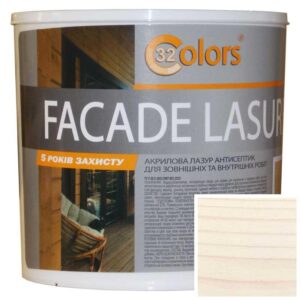 Фарба-лазур для дерева фасадна побутова 32 COLOR 0,8 л Жасмин