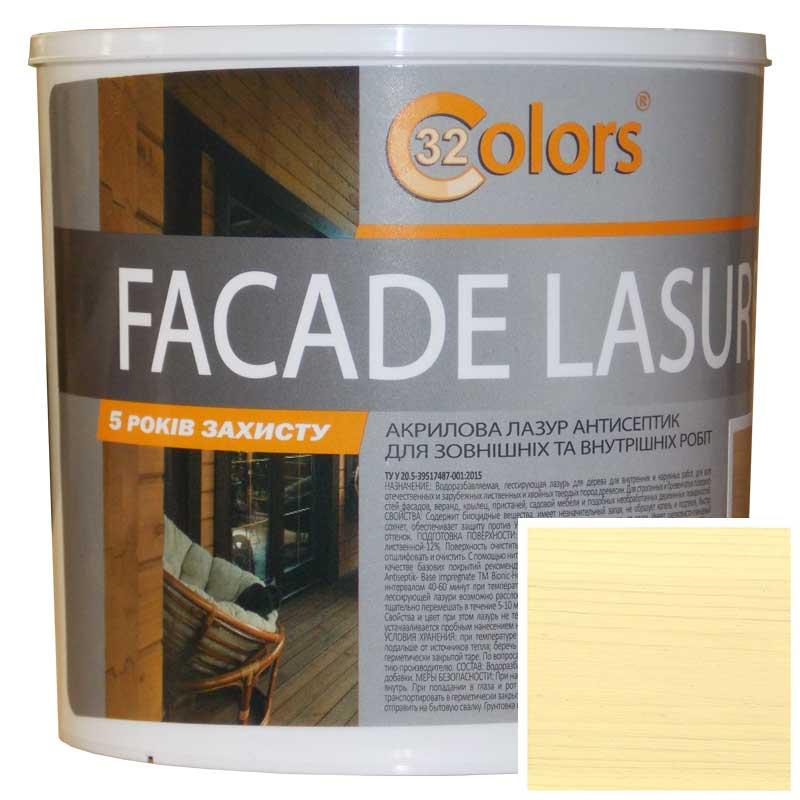 Фарба-лазур для дерева фасадна побутова 32 COLOR 0,8 л Слонова кістка