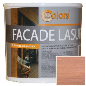 Фарба-лазур для дерева фасадна побутова 32 COLOR 0,8 л Індиго