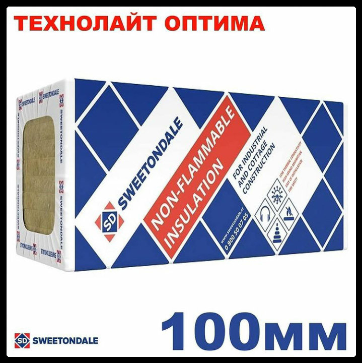 Технолайт Оптима 100 мм — Базальтовий Утеплювач