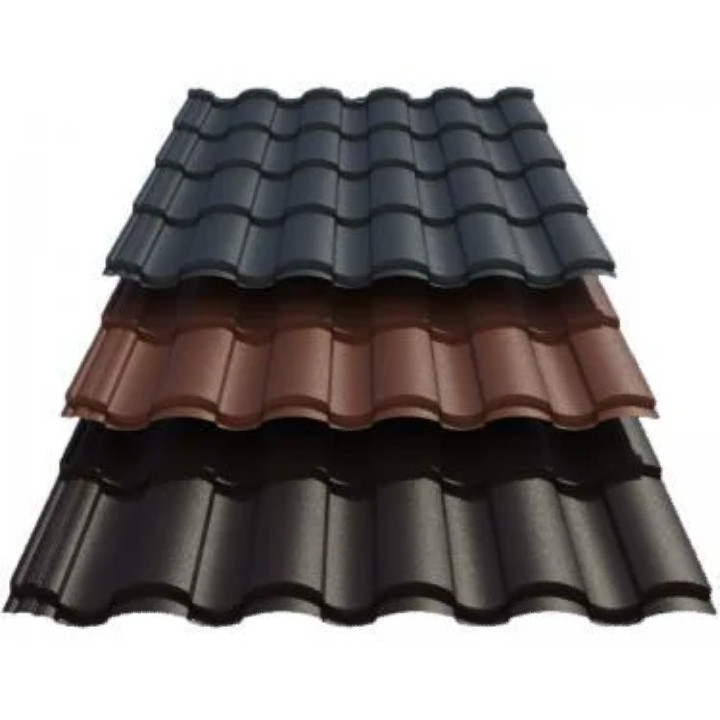 Металочерепиця Термасіл Тревізо 0,45 мм глянець RAL 7024 Італія - Зображення 9