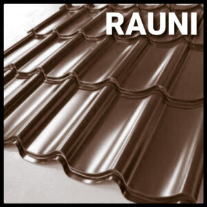 Металочерепиця  RAL 8017  Rauni Premium 450 мм  PE 0,45 мм  Південна Корея