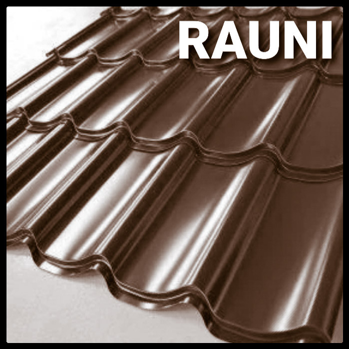 Металочерепиця RAL 8017 Rauni Premium 450 мм PE 0,45 мм Південна Корея
